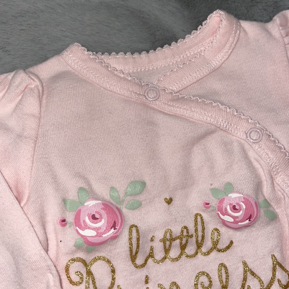 🌈 Gerber Baby Girl Set Newborn Floral Shirt Pants Coming Home Outfit - Picture 4 of 7